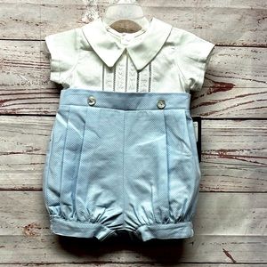 Embroidered Mock Neck 2-Piece Creeper Size 3-6 Months